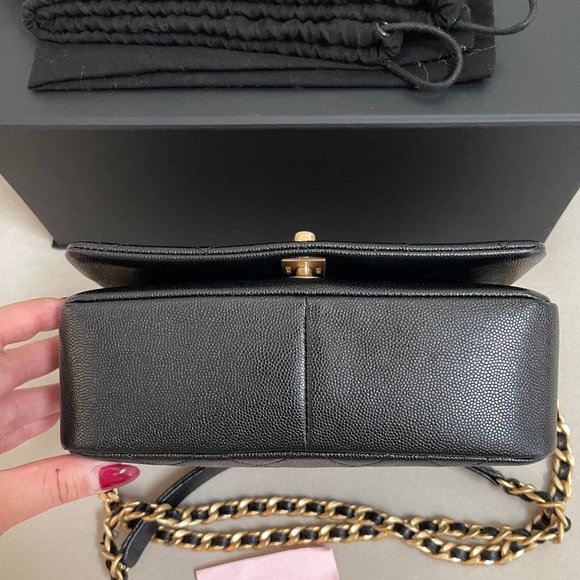 CHANEL SMALL FASHION THERAPY FLAP BAG IN BLACK CAVIAR WITH GHW - Picture 8 of 16